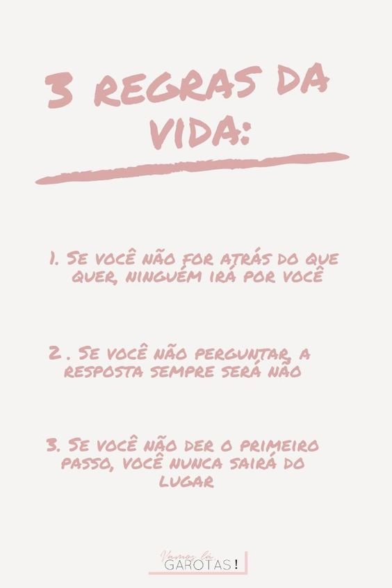 3 REGRAS DA VIDA